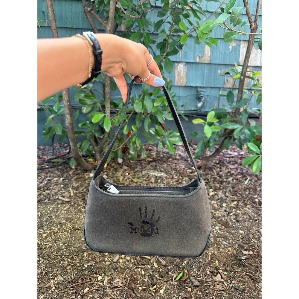 Y2K Mudd mini shoulder bag with handprint logo